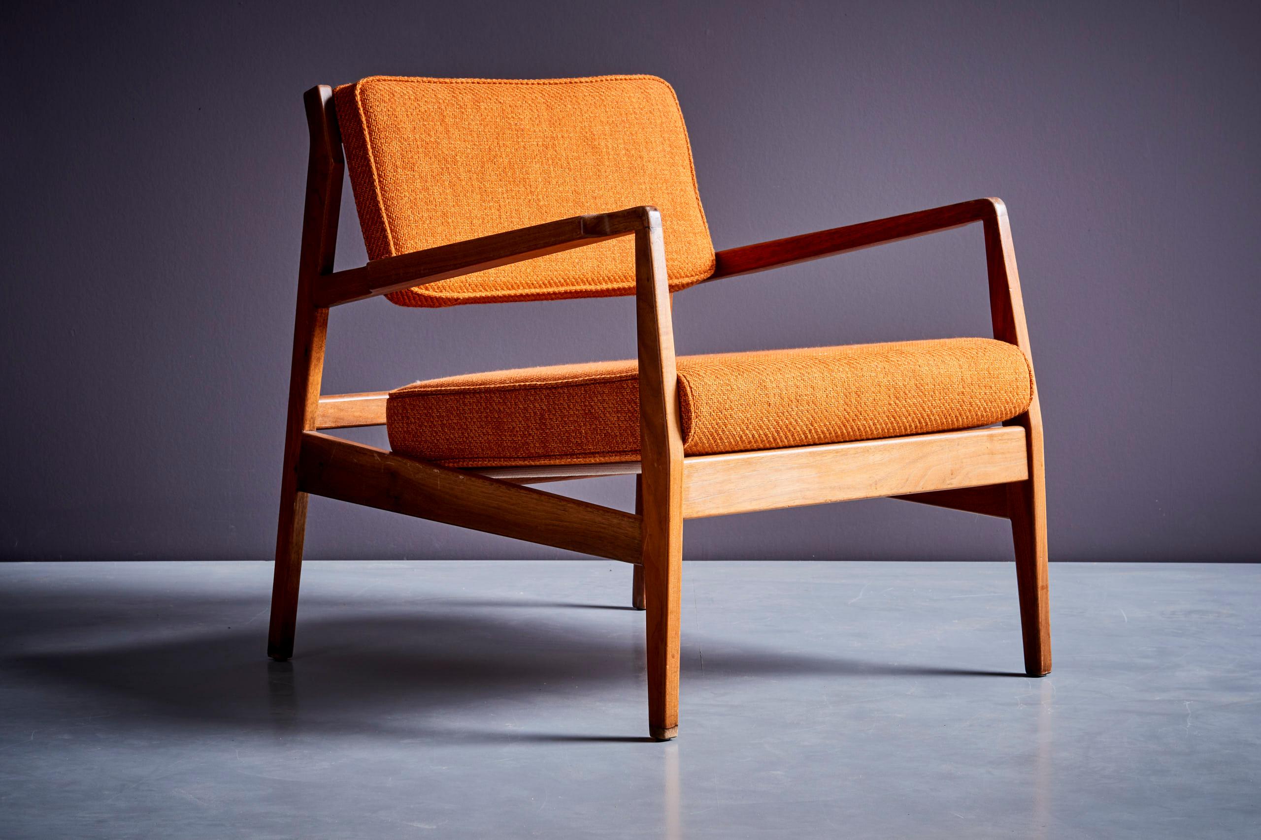 Ensemble de canapés orange rembourrés Jens Risom avec tissu Missoni en vente 4