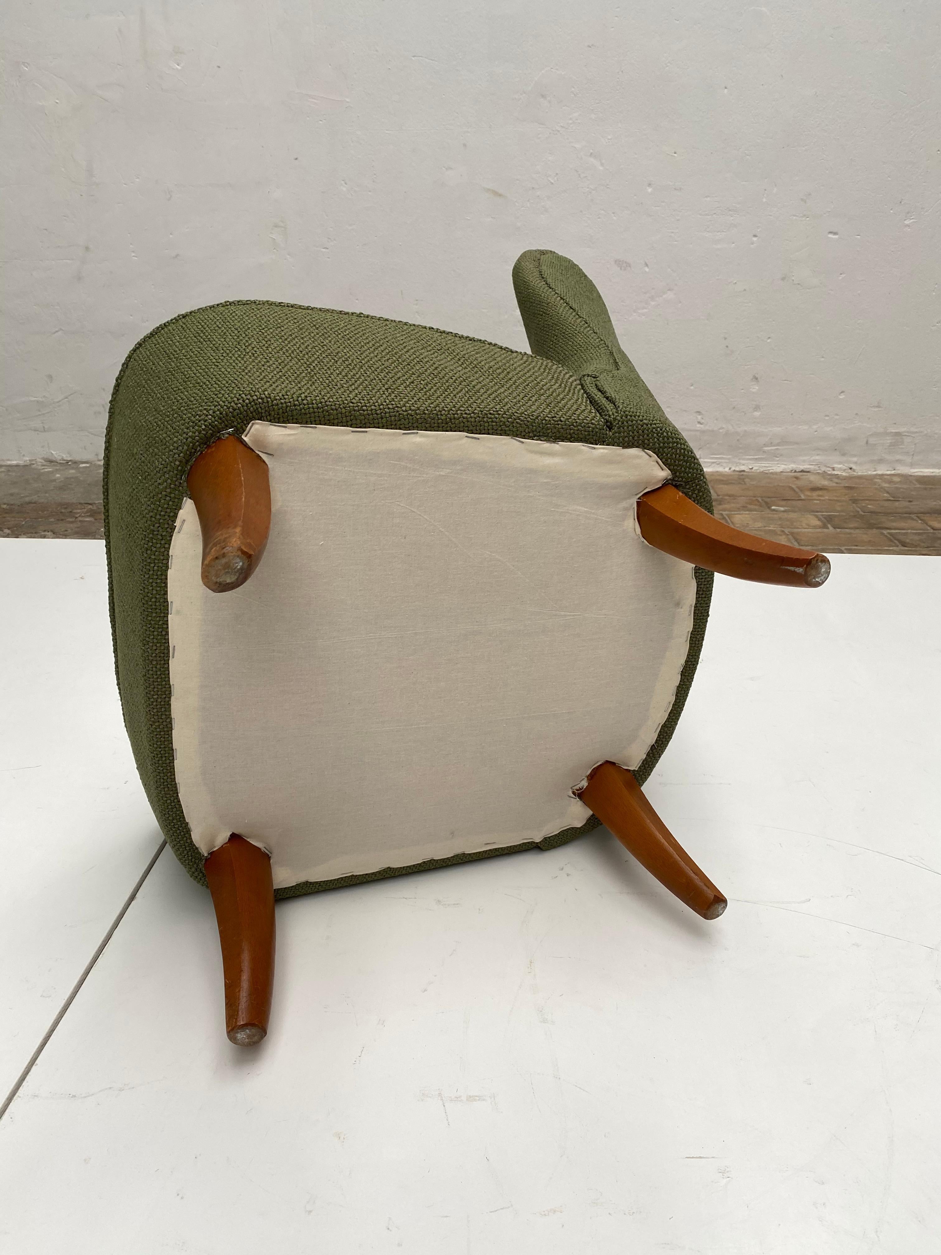 New Upholstered Ploeg Wool Lounge Chair by Tijsseling, the Netherlands, 1950s 1