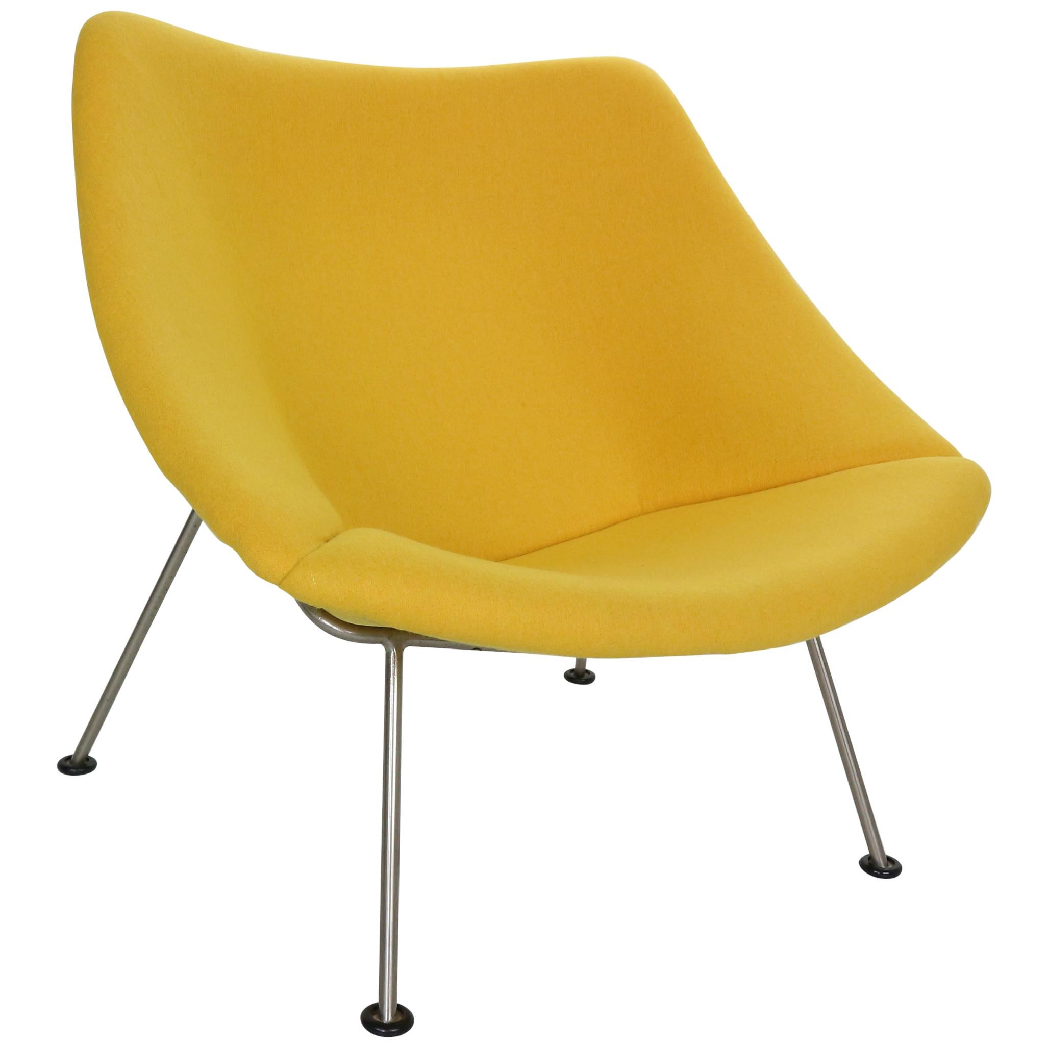 New Upholstery F157 Oyster Lounge Chair by Pierre Paulin for Artifort, 1960s