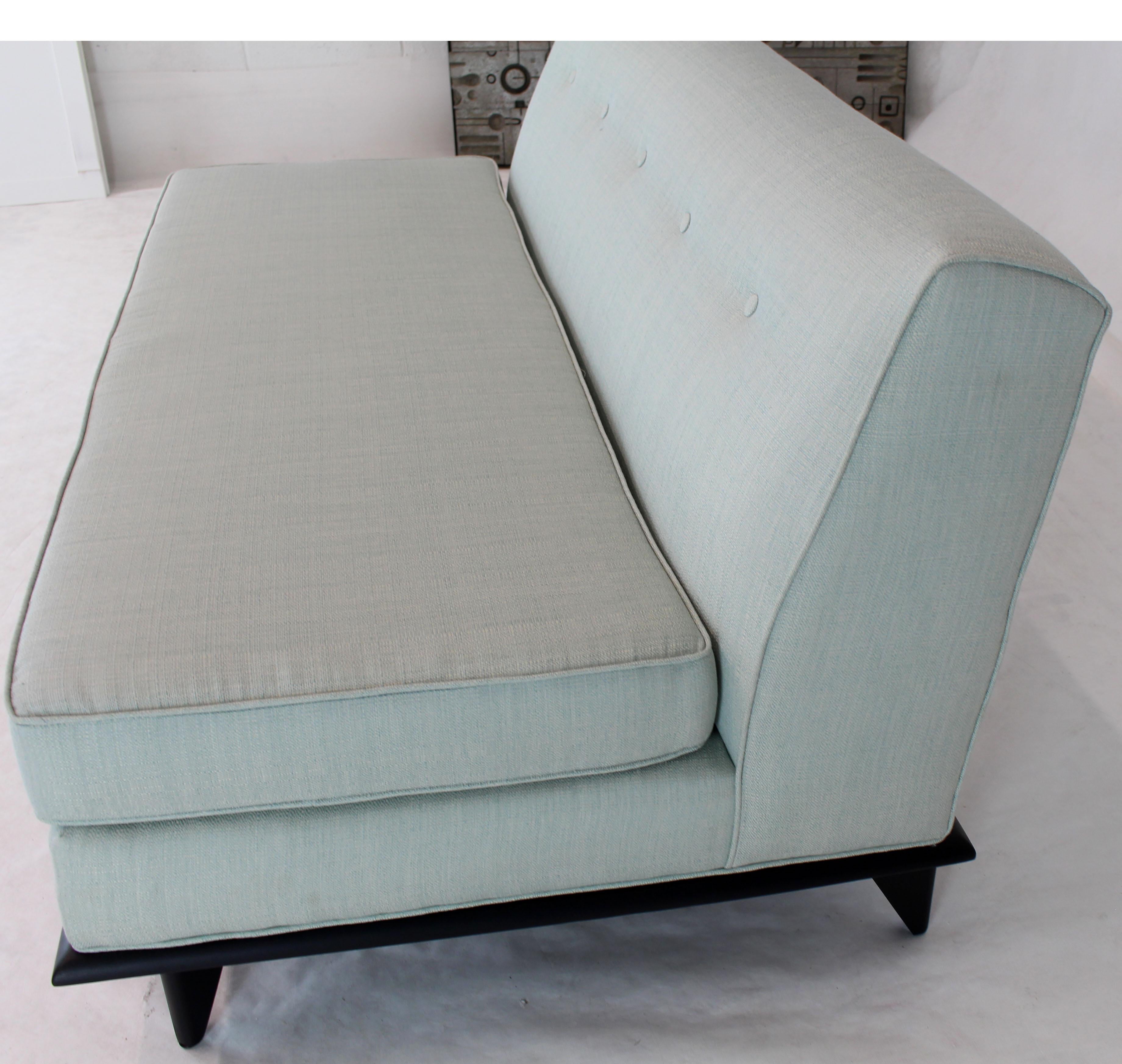 Hardwood New Upholstery John Widdicomb Mid-Century Modern Loveseat Couch For Sale