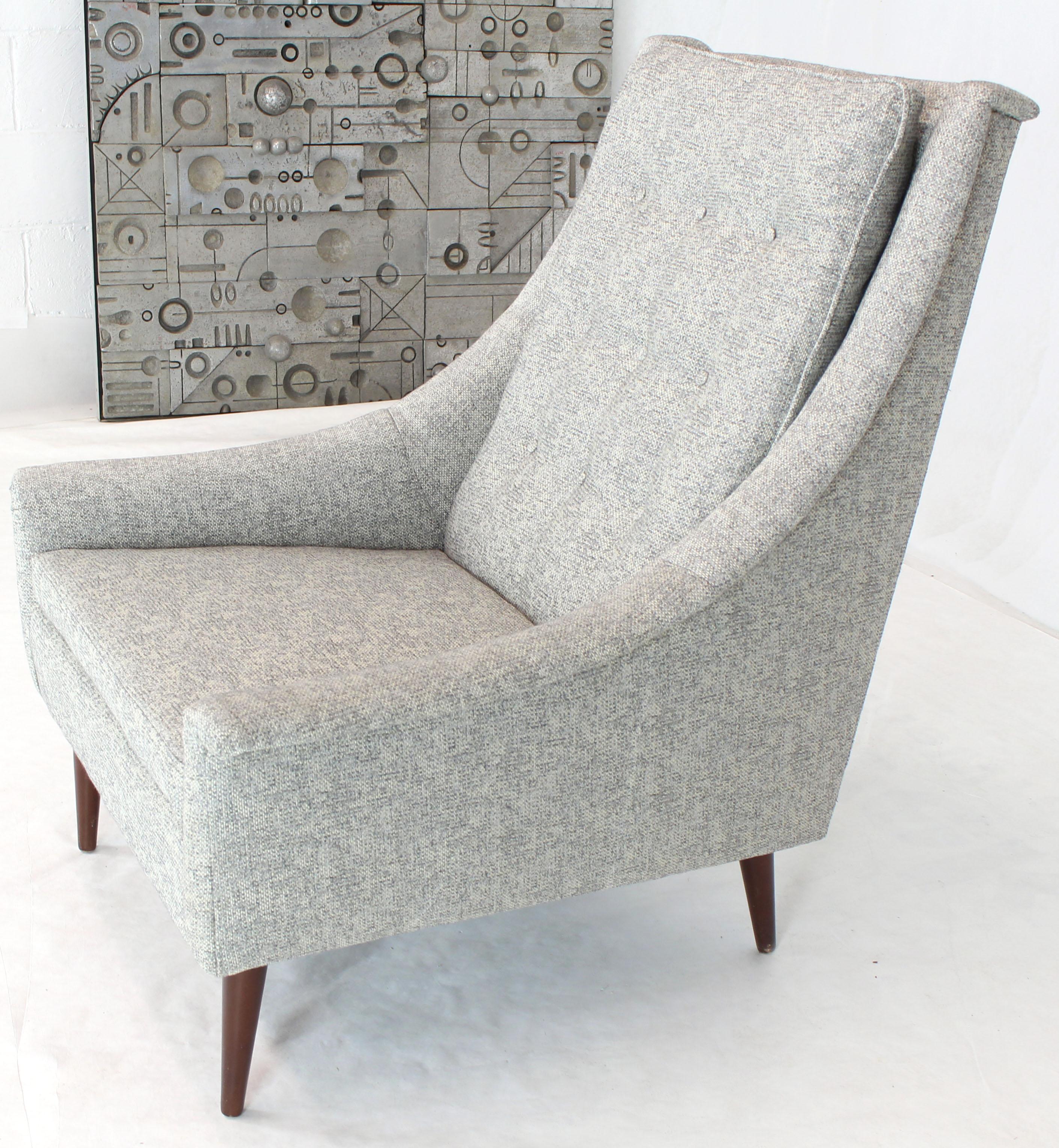 20th Century New Upholstery Mid-Century Modern Lounge Chair For Sale