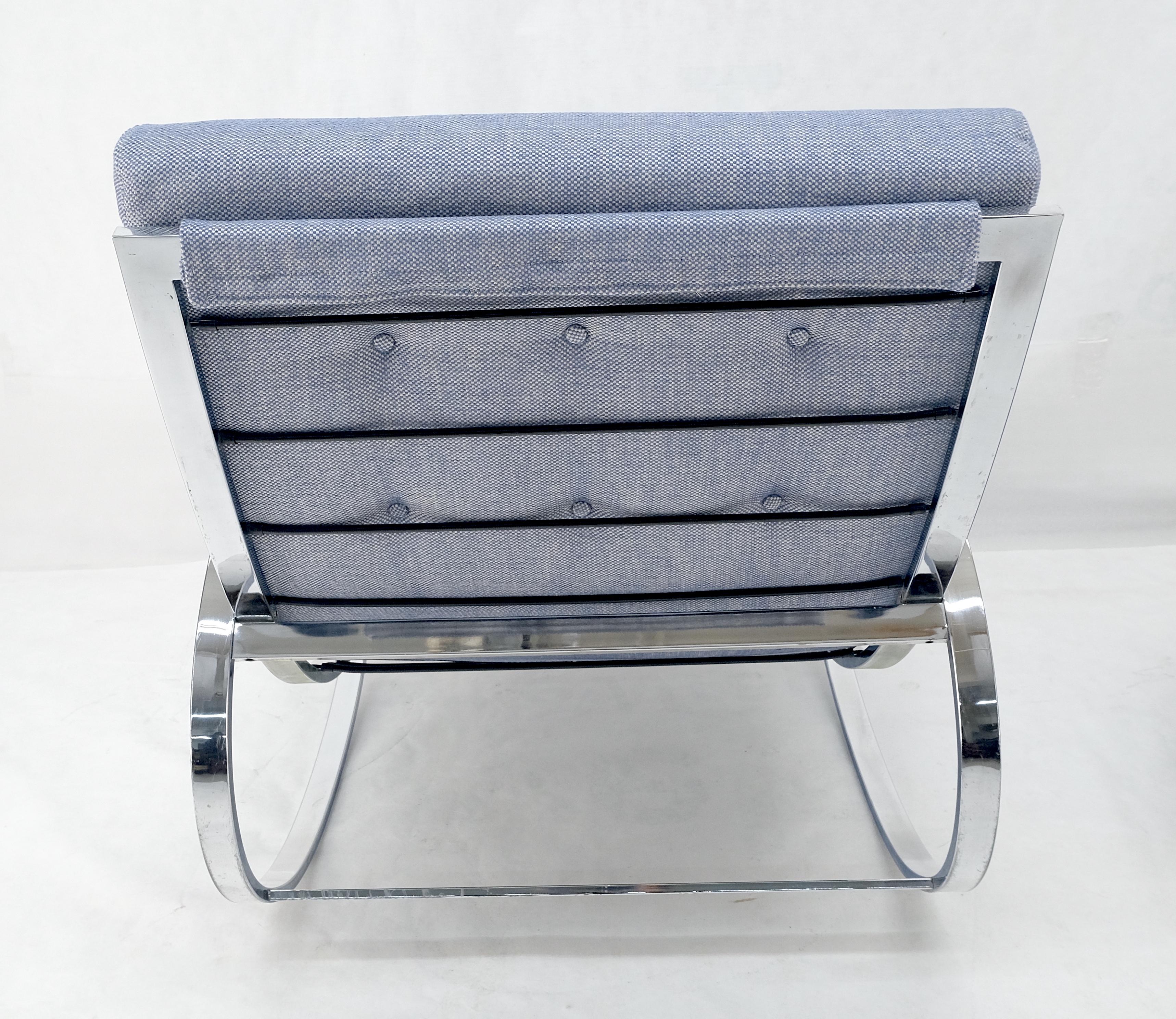 Nuova tappezzeria Renato Zevi Ellipse Base Rocking Chair & Ottoman di Selig MINT in vendita 12