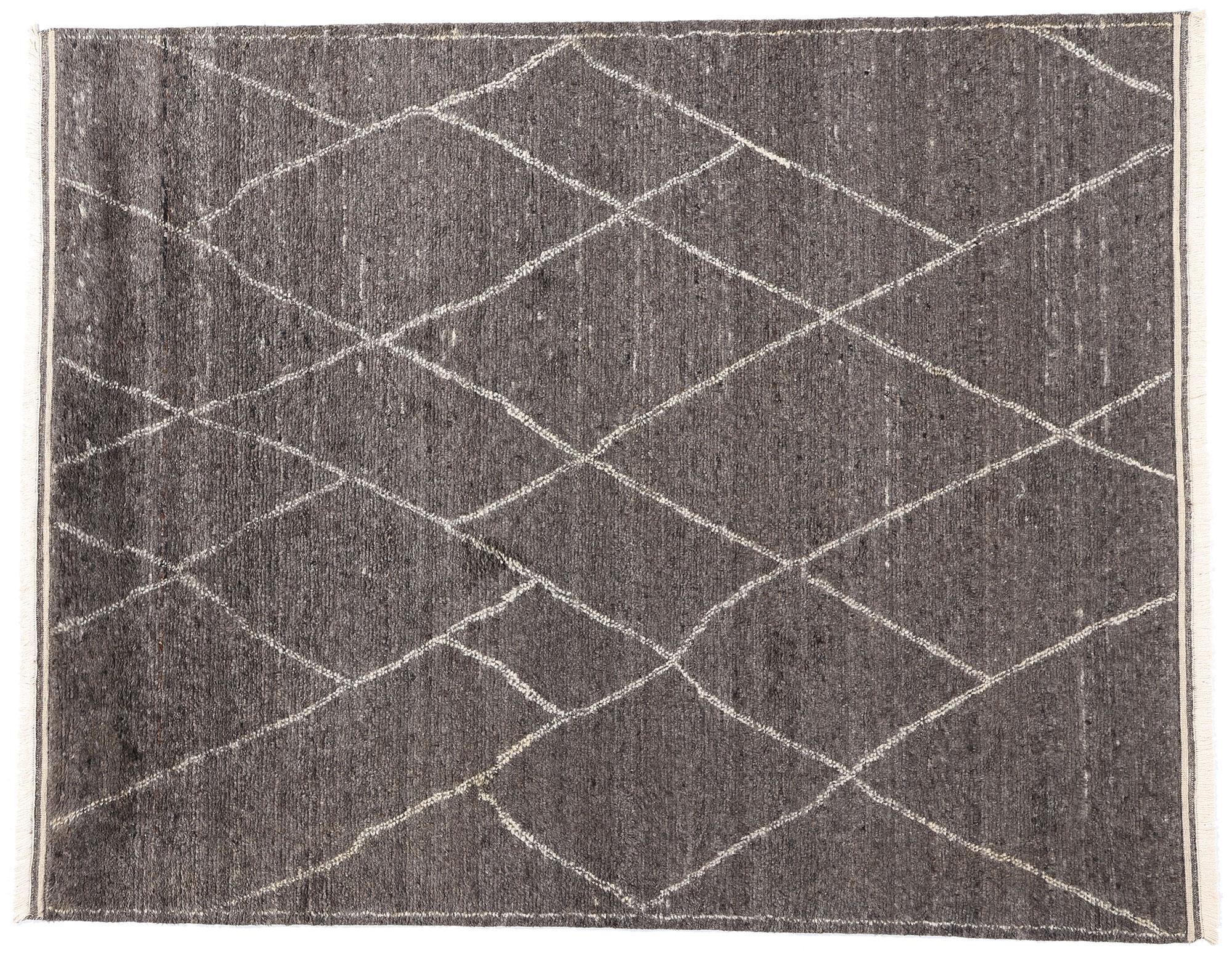 New Urban Shadow Tappeto marocchino grigio moderno con stile contemporaneo in vendita 2
