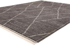 New Urban Shadow Modern Gray Moroccan Rug with Contemporary Style