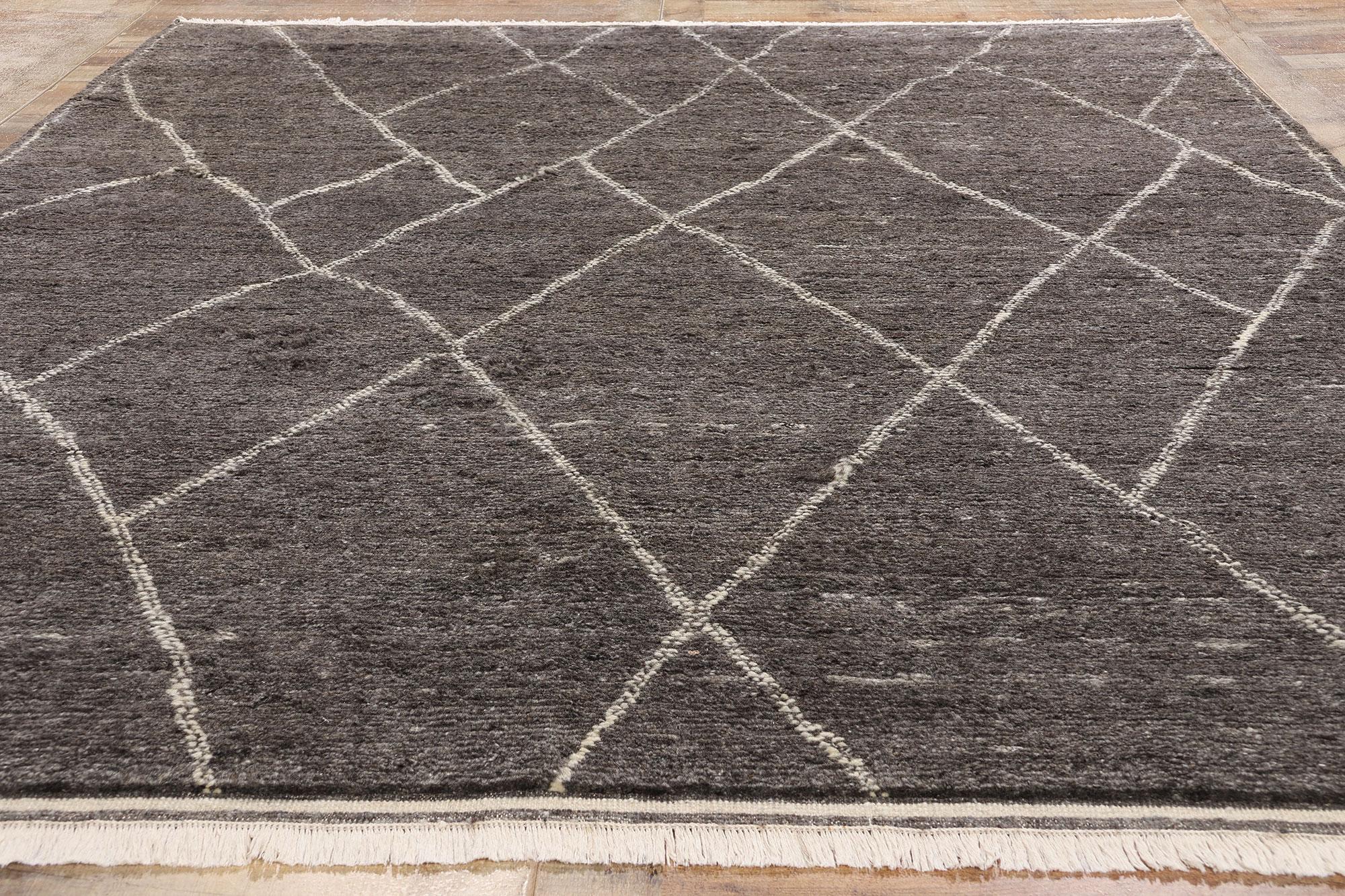Lana New Urban Shadow Tappeto marocchino grigio moderno con stile contemporaneo in vendita