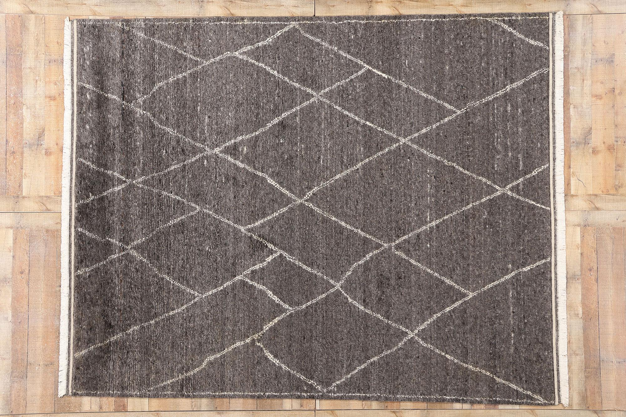 New Urban Shadow Tappeto marocchino grigio moderno con stile contemporaneo in vendita 1