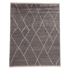 Nueva Alfombra Urbana Sombra Moderna Gris Marroquí de Estilo Contemporáneo