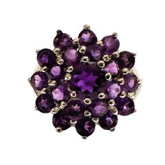 New Uruguay 2.86 Ct Deep Purple Amethyst Sterling Ring Size 8.75