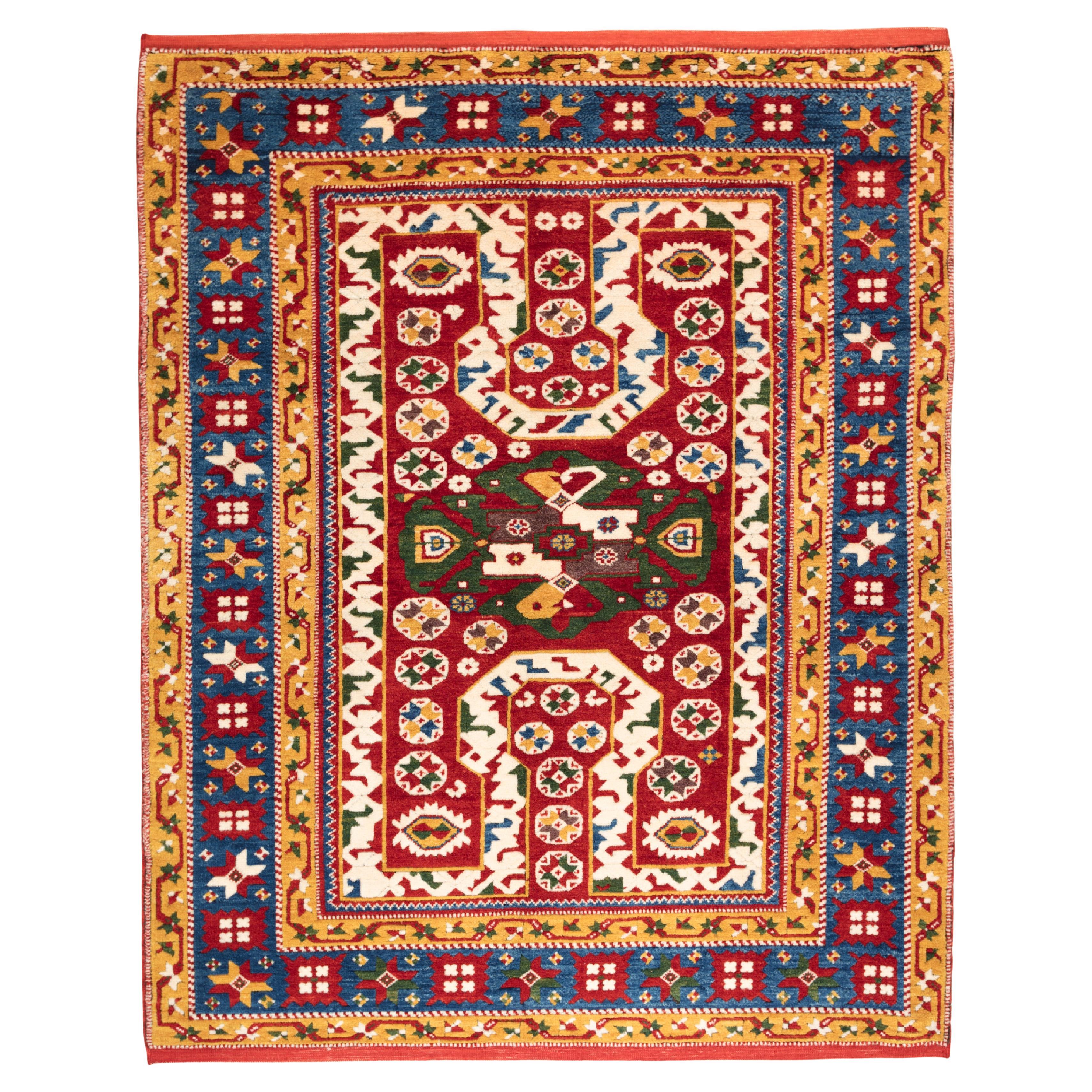 New Ushak Carpet Oushak Vivid Color Anatolian Turkish Revival Rug Natural Dyed For Sale