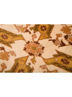 Turkish Central Anatolian Ushak Carpet Wool Bird Motif Oushak Usak Handwoven Rug