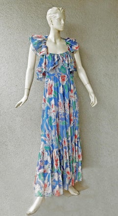 New Valentino Floral Halter Maxi Dress