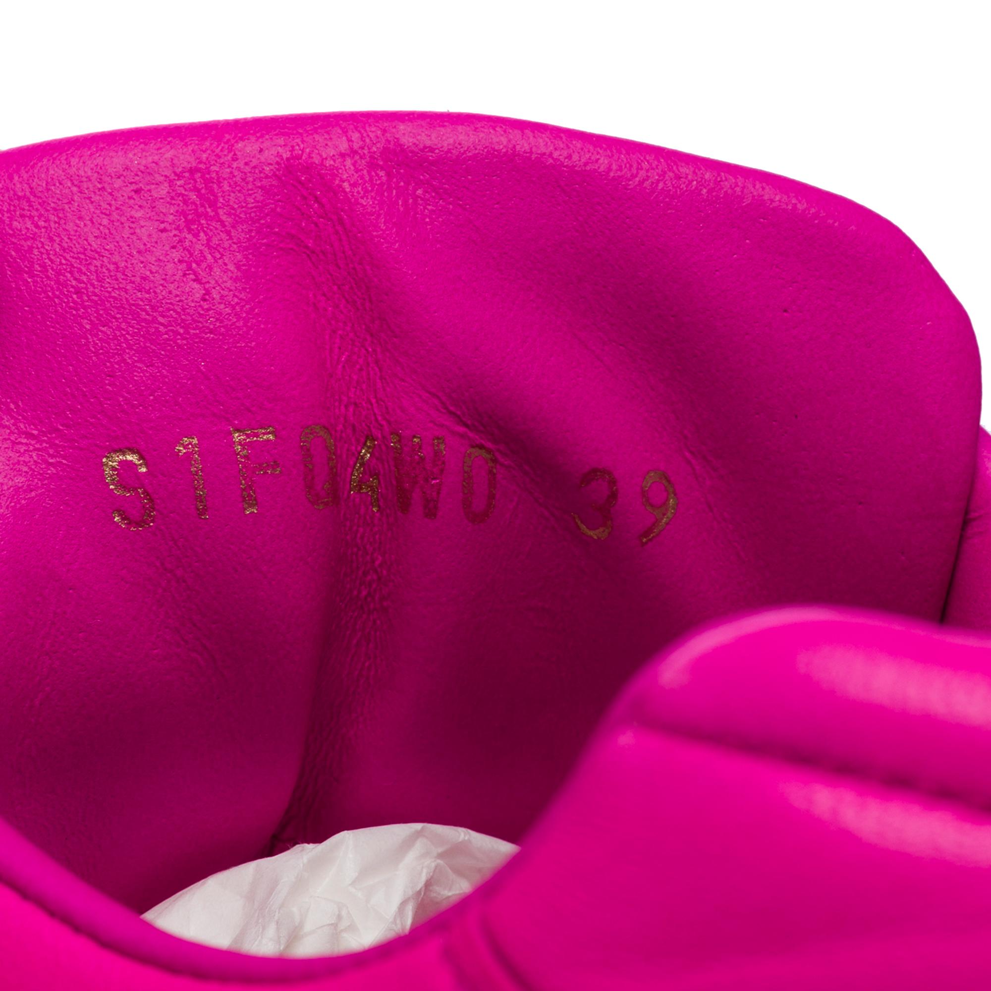 Baskets Valentino Garavani ONE STUD XL pour femmes en cuir rose, taille 39 7