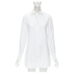 neu VALENTINO Weißes langärmeliges Hemd mit Rockstud und strukturiertem Kragen aus Baumwolle IT40 