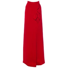 New Valentino Roma Red Maxi Skirt Italian size 48 - US 12