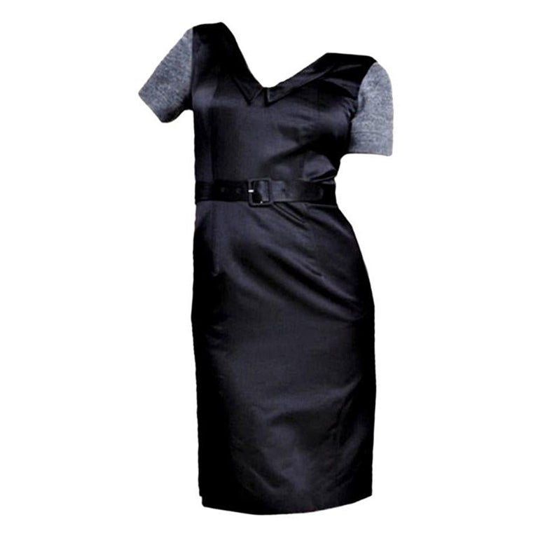 Nero Nuovo vestito da giorno in seta e maglia di Vera Wang Lavender Label Cocktail Sz 4