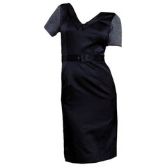 New Vera Wang Lavender Label Silk and Knit Cocktail Dress Sz 2