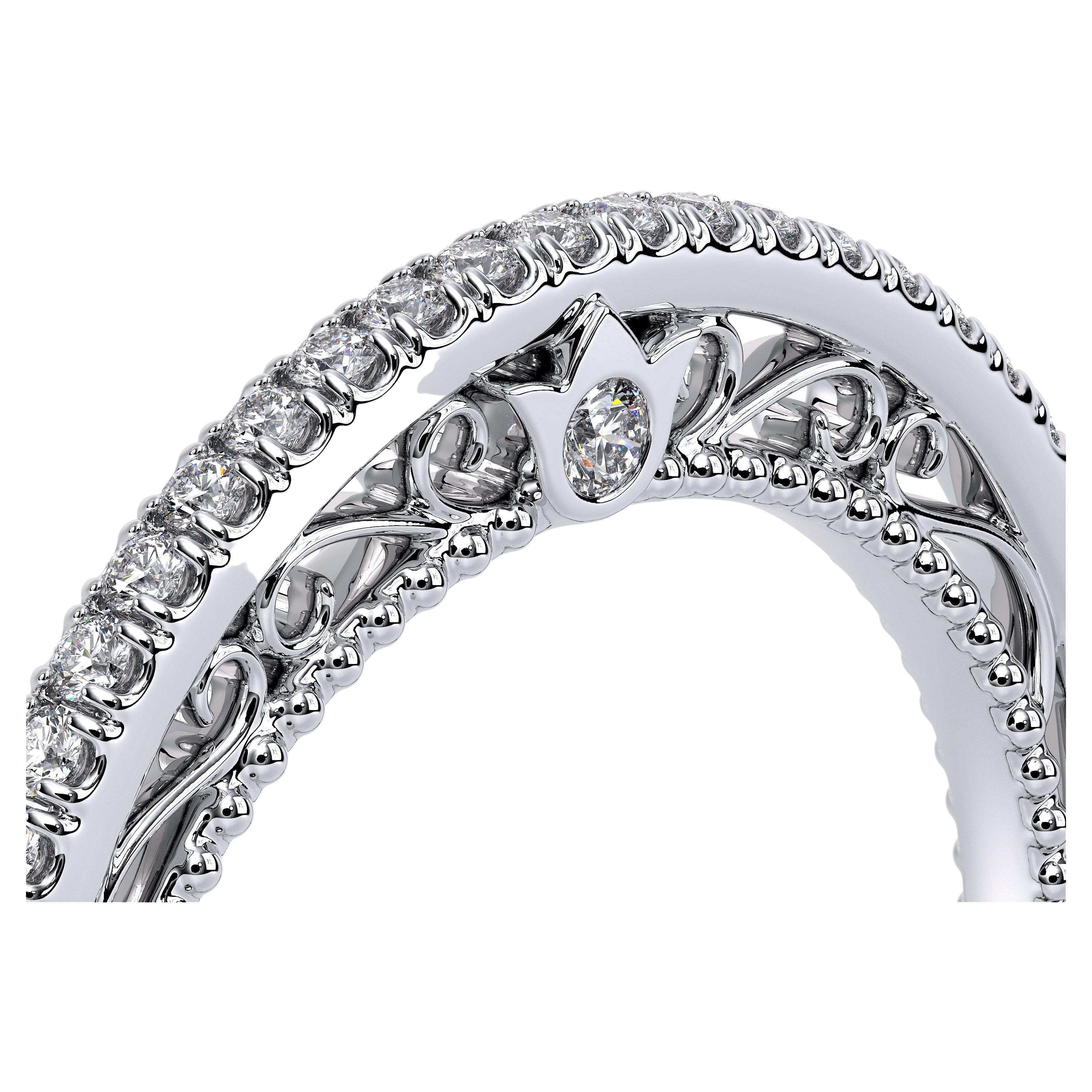 NEW / VERRAGIO VENETIAN 0.15 CWT Diamond wedding engagement band / 14K Gold For Sale