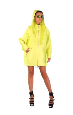 NEW VERRSACE YELLOW SILK RAIN COAT Sz 40 - 4