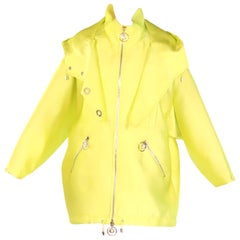 NEW VERRSACE YELLOW SILK RAIN COAT Sz 40 - 4