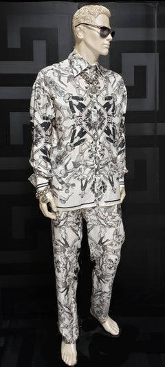 New Versace 100% Silk 90-s Print Lounge Suit for Men