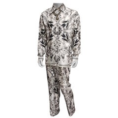 New Versace 100% Silk 90-s Print Lounge Suit for Men 