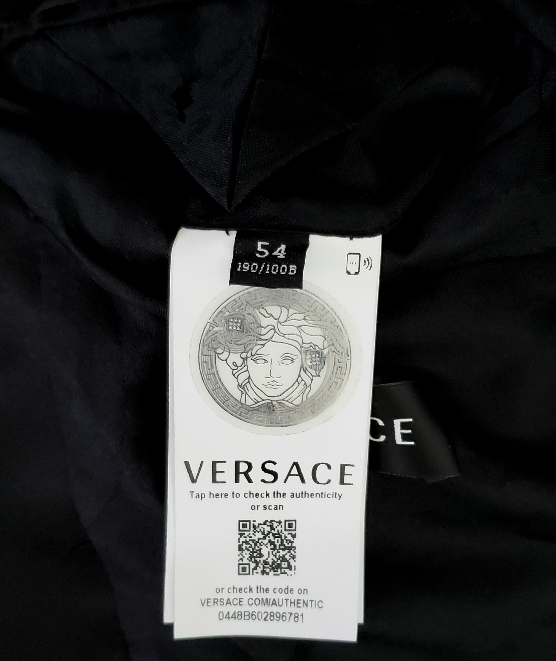 VERSACE 100% SEIDE BAROQUE ACANTHUS PRINT BLAZER JACKET 54 - 2XL 7