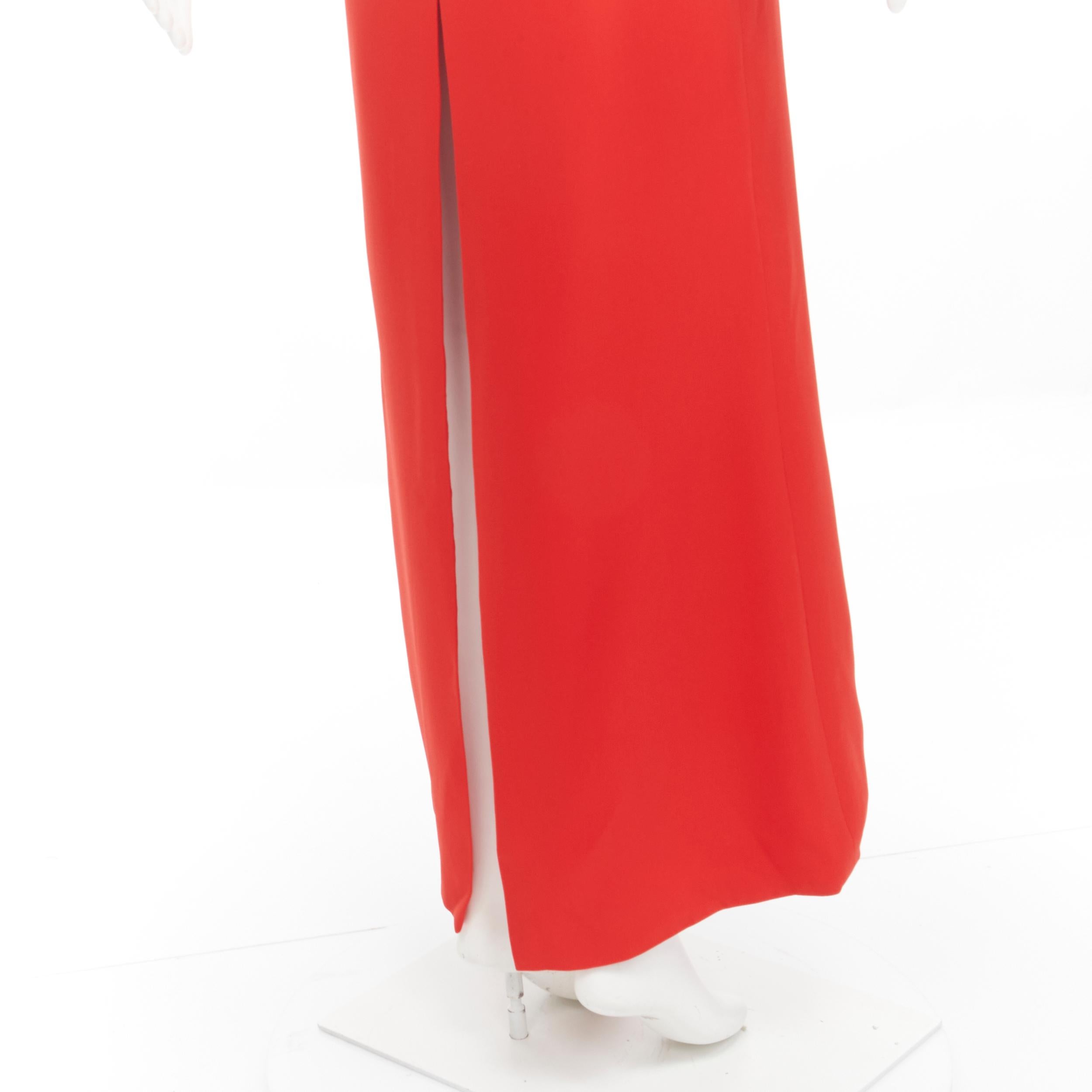 Versace - Robe asymétrique rouge 100 % soie avec fermoir en V vertueux, taille IT 42 M, état neuf en vente 2