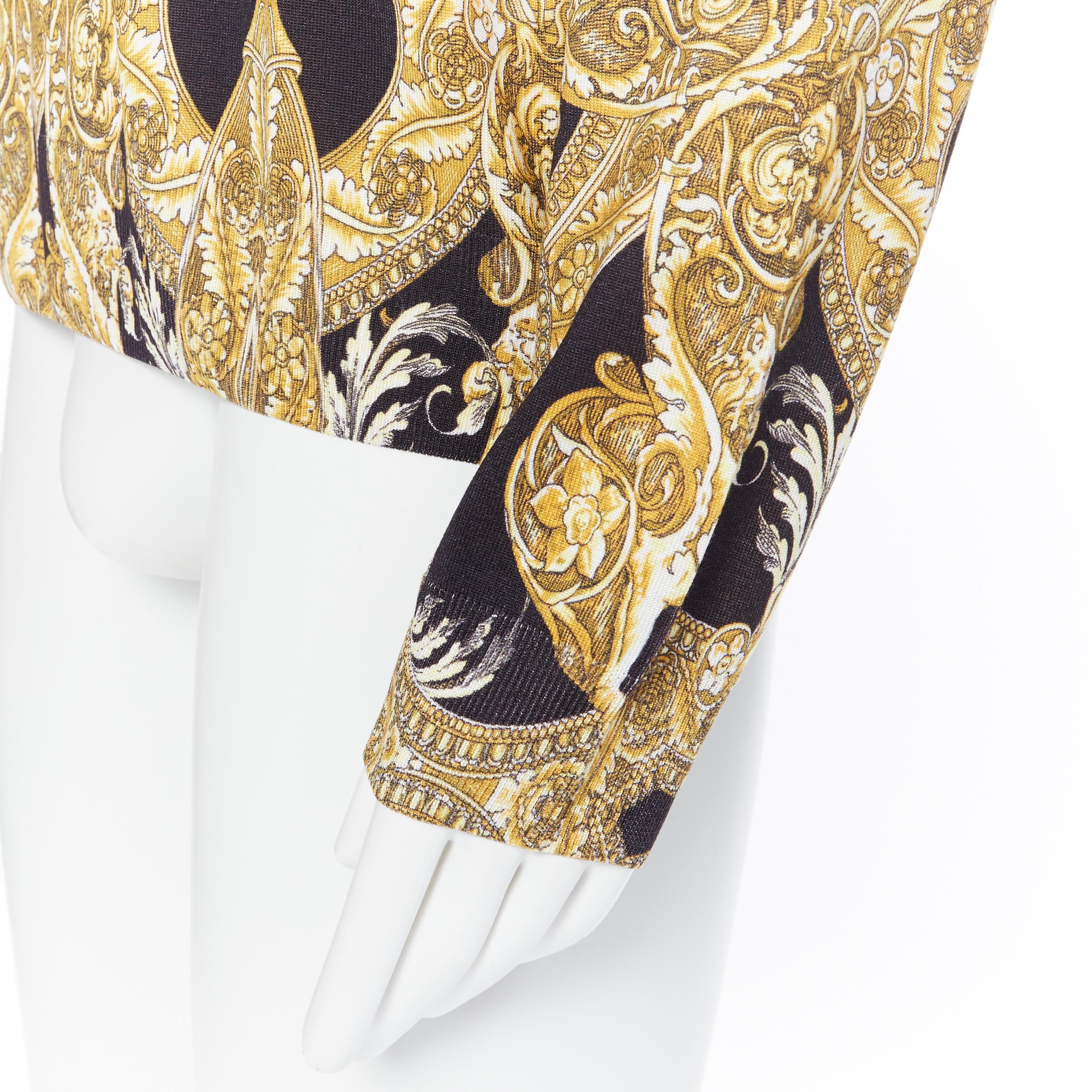 Men's new VERSACE 100% silk signature black gold baroque rococo baroque sweater XXL