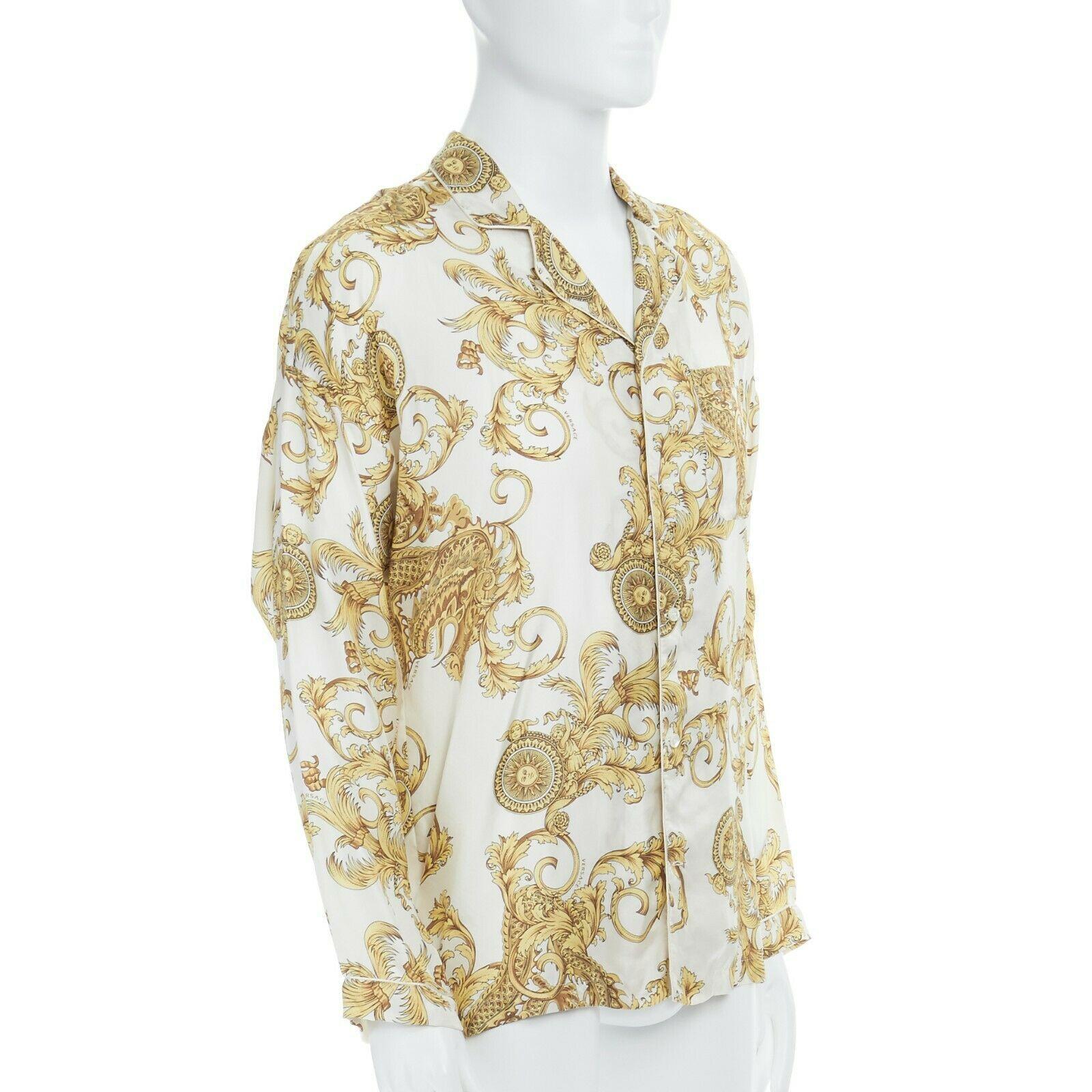 versace white and gold shirt