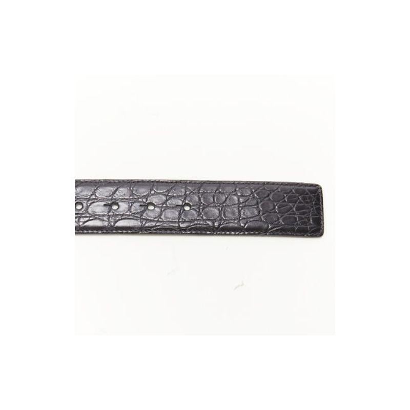 new VERSACE $1200 La Medusa gold buckle black scaled leather belt 100cm 38-42