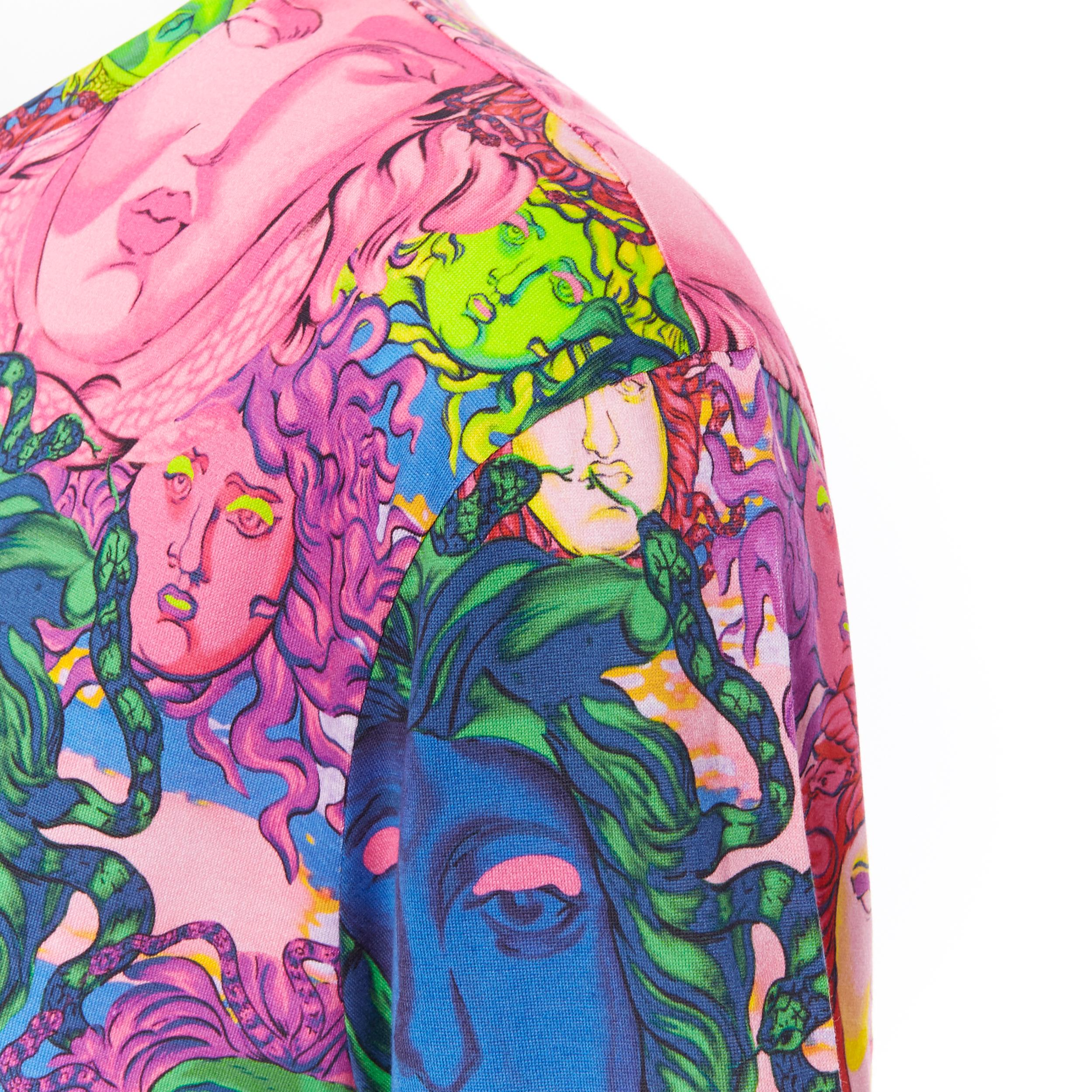 new VERSACE 2018 Pop Foulard multicolour neon Medusa all-over print t-shirt XXL 2