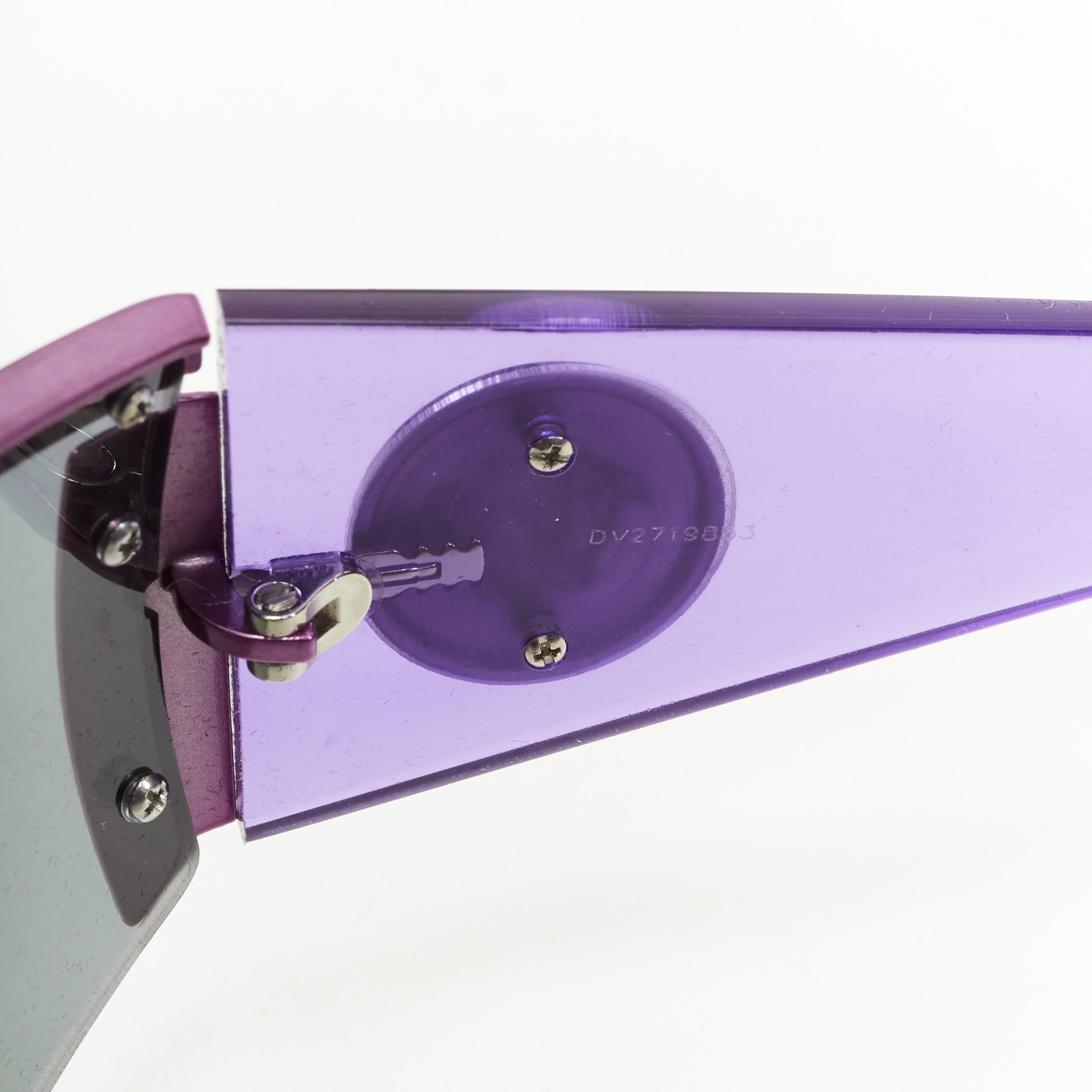 new VERSACE 2018 Tribute VE2197 Medusa purple blue mirrored shield sunglasses 1