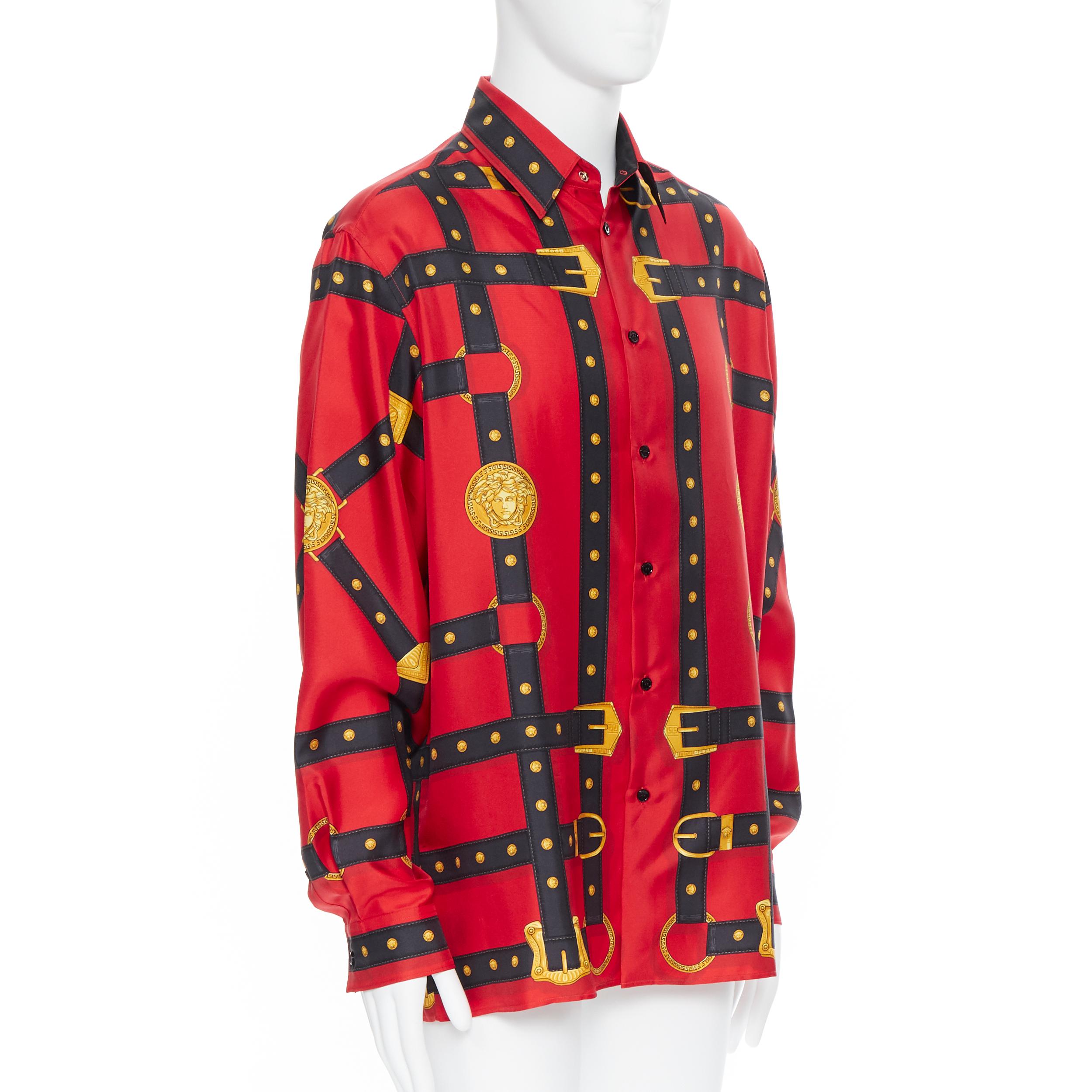 versace shirt red and gold