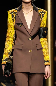 neu VERSACE 2019 Runway schwarz gold Medusa multipocket Gurtzeug Arm Tasche Rare