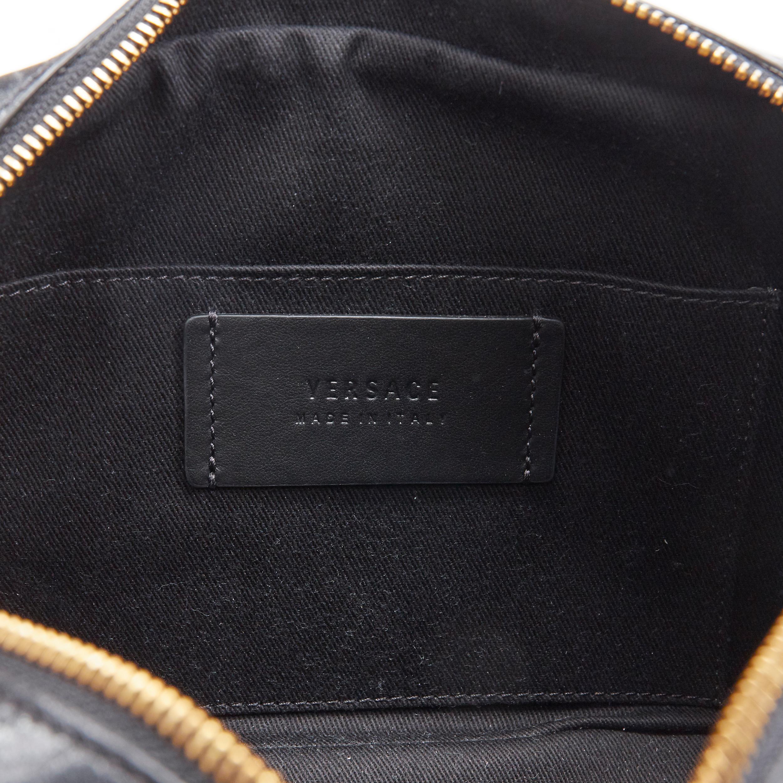 new VERSACE 2019 Runway black leather clasp buckle Medusa crossbody belt bag 6