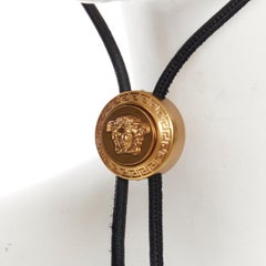 new VERSACE 2020 Runway Gianni GV Signature black wool Medusa cowboy hat EU58