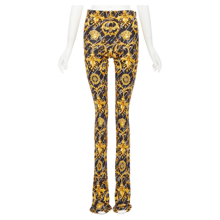 new VERSACE 2020 Runway Gianni Signature Medusa Barocco gold flare ...