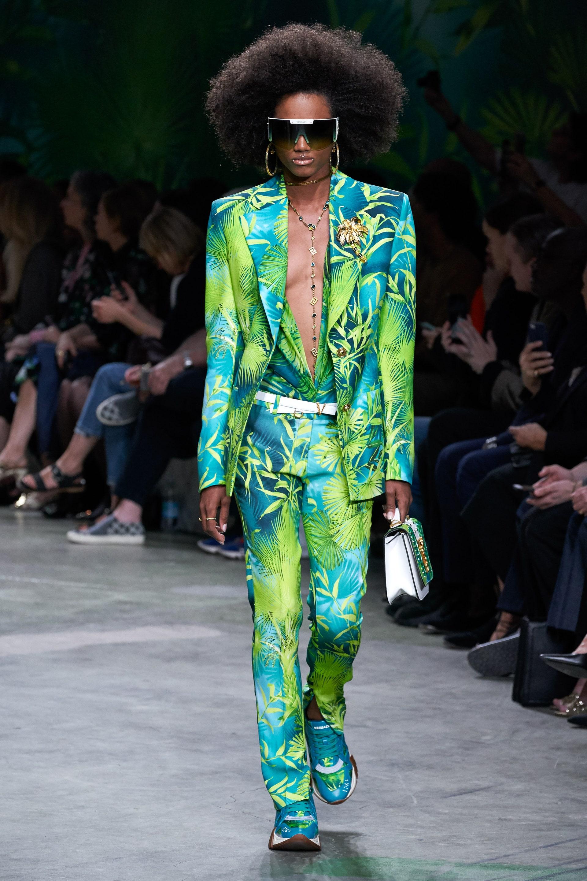 versace green blazer