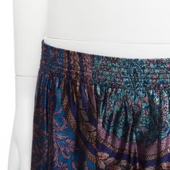 new VERSACE 2020 Runway metallic lurex Barocco purple summer shorts EU48 M rare