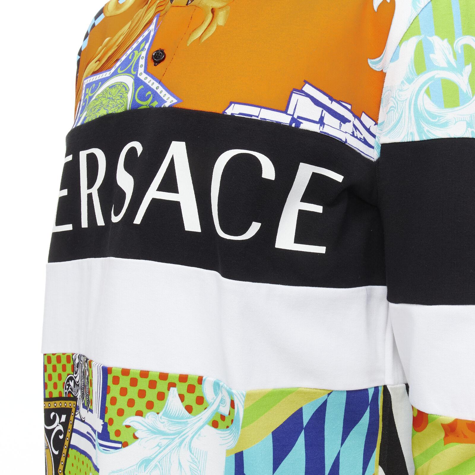 new VERSACE 2020 Runway Pop Temple Box logo patchwork polo shirt top L
Reference: TGAS/C00985
Brand: Versace
Designer: Donatella Versace
Model: A87193 A236036 A7000
Collection: Pop Temple Spring Summer 2020 Limited Edition - Runway
Material: