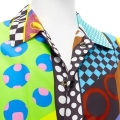 Neu VERSACE 2020 Laufsteg Pop Temple Nylon-Windbrecher-Overhemd-Jacke IT46 S