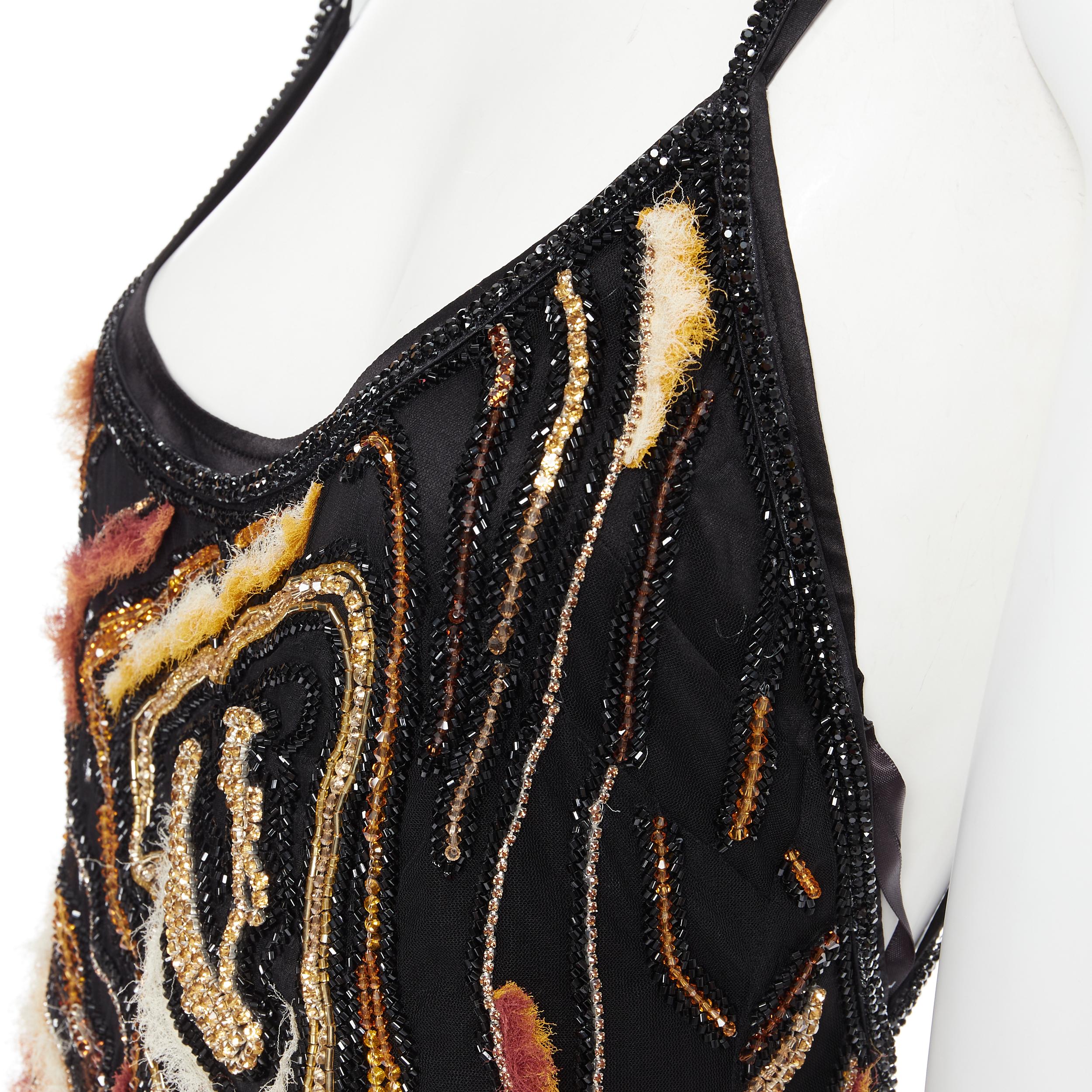 new VERSACE 2020 Runway Virtus Animalier bead embellished dress IT42 M $7800 In New Condition For Sale In Hong Kong, NT