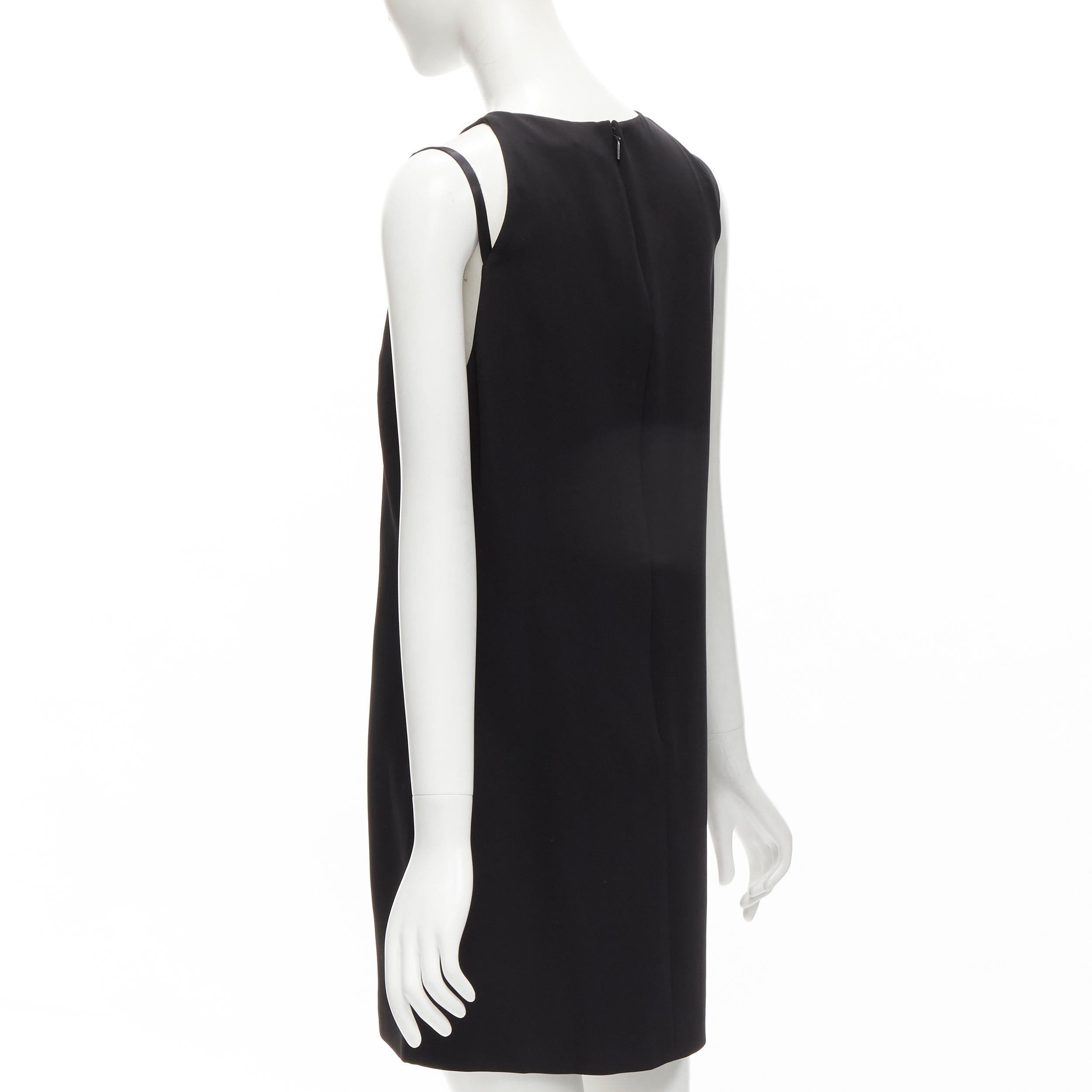 new VERSACE 2021 black Medusa buckle strap cold shoulder mini dress IT42 M 1
