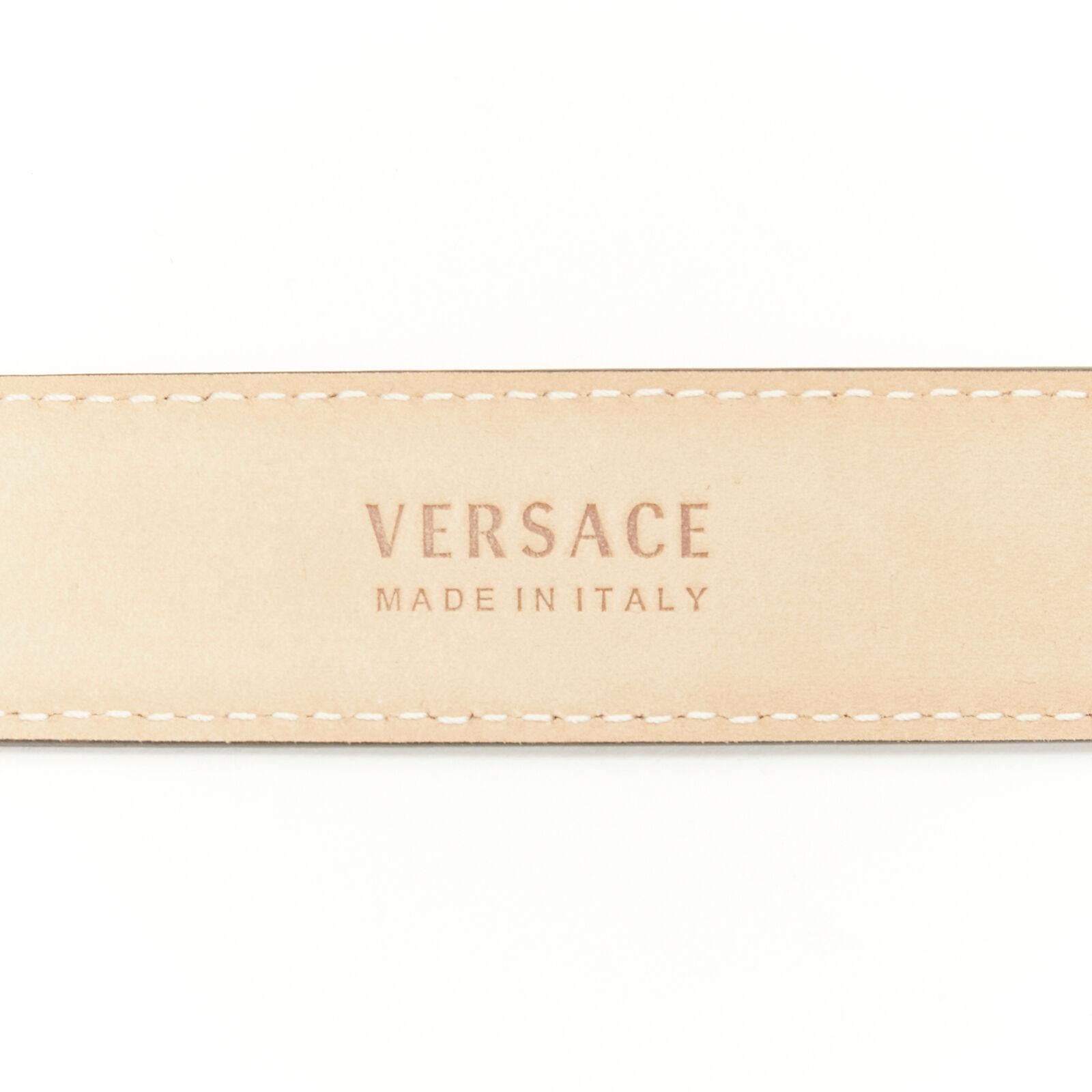 new VERSACE 2021 La Medusa gold buckle pink Tresor De La Mer belt 75cm 28-32