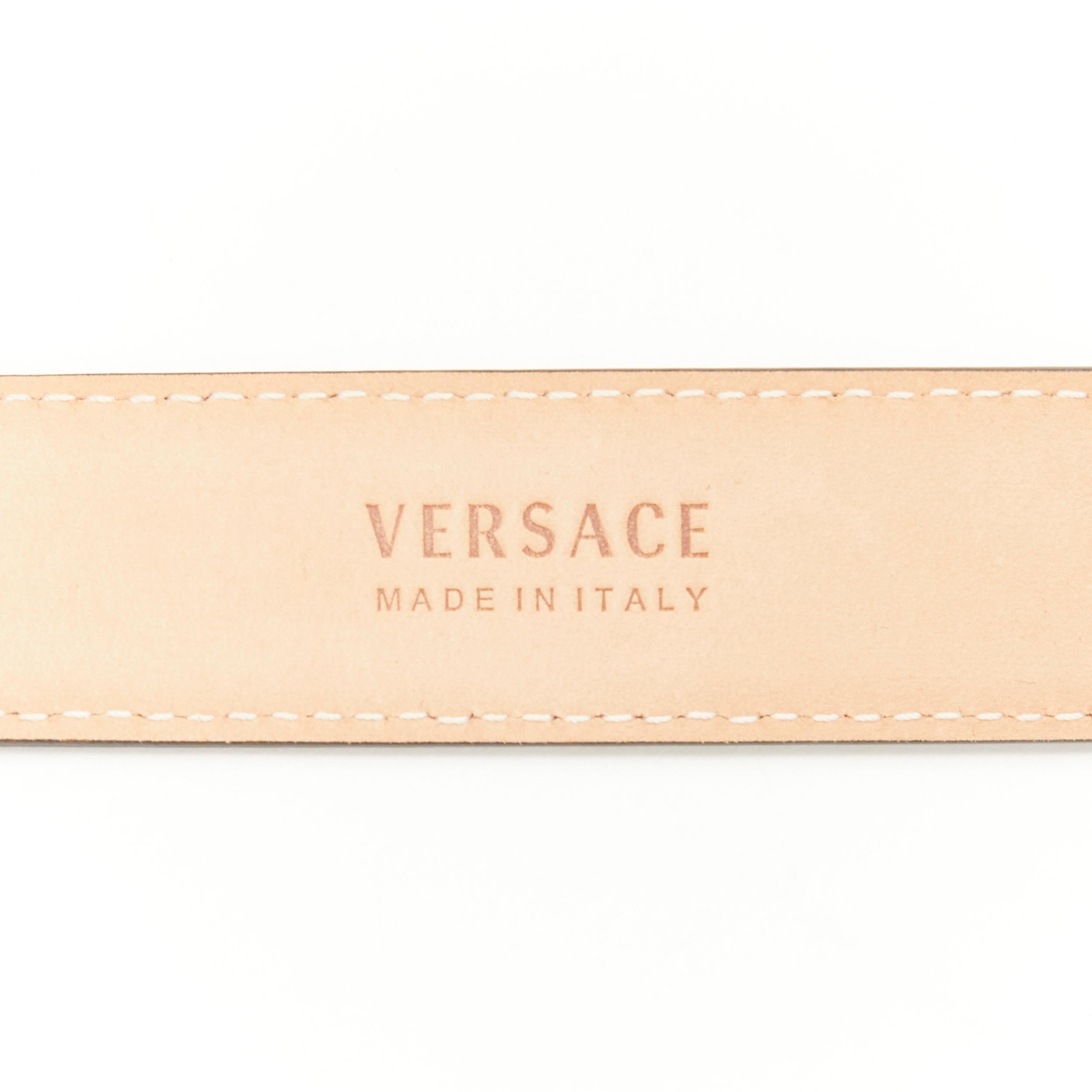 new VERSACE 2021 La Medusa gold pink Tresor De La Mer leather belt 80cm 30-34