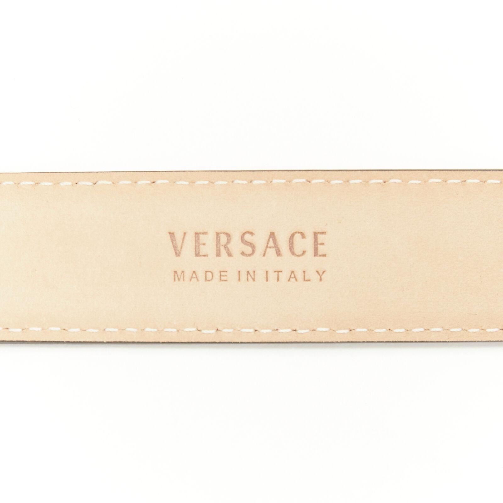 new VERSACE 2021 La Medusa gold pink Tresor De La Mer leather belt 85cm 32-36