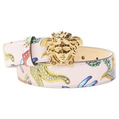 new VERSACE 2021 La Medusa gold pink Tresor De La Mer leather belt 85cm 32-36"