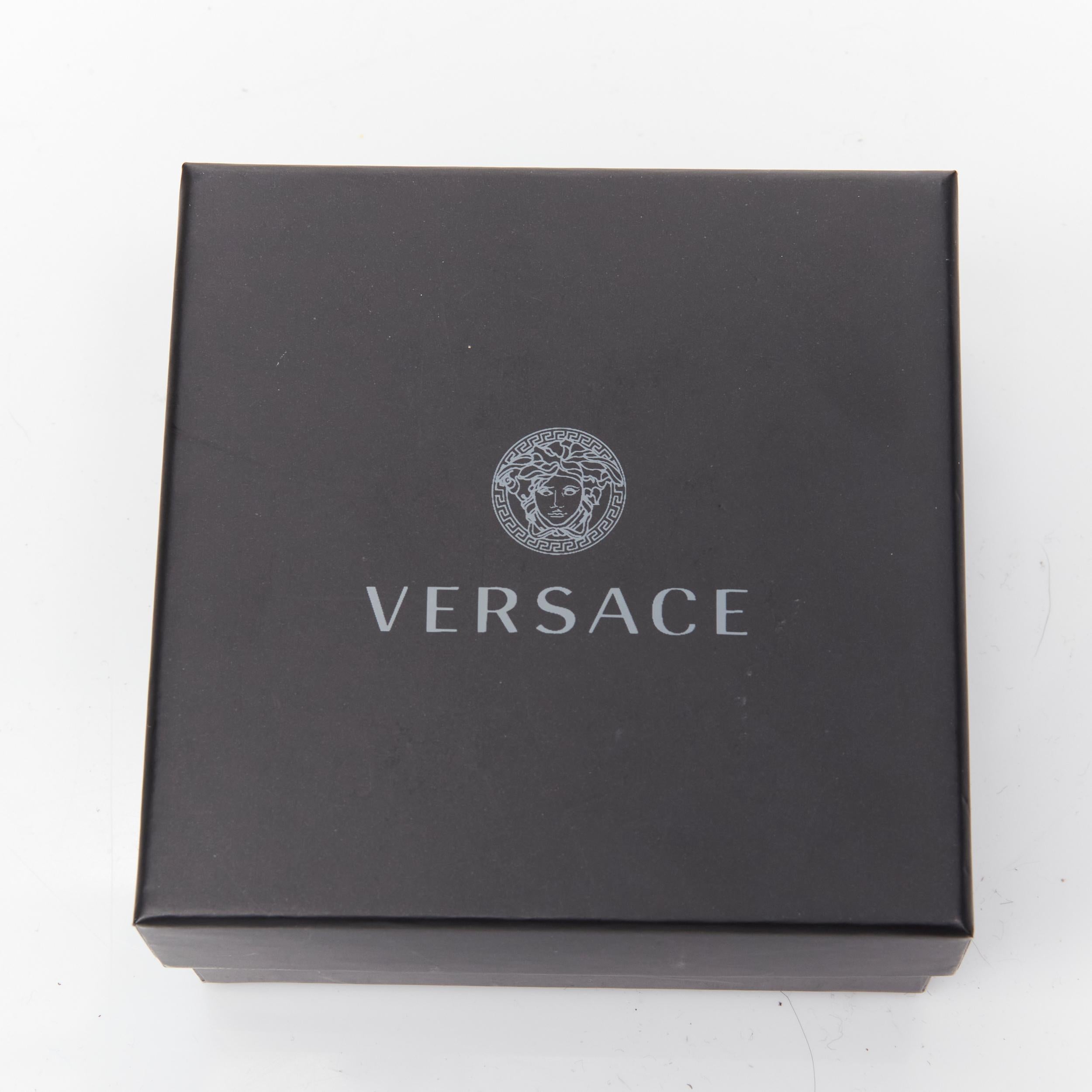 new VERSACE 2021 Runway Tresor De La Mer blue crystal Medusa starfish earring 1