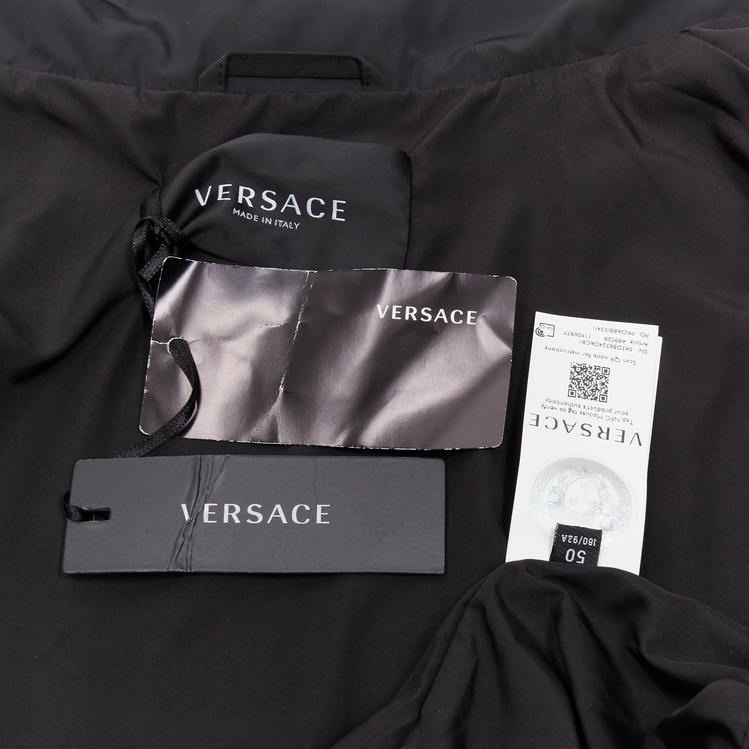new VERSACE 2021 Tresor De La Mer black starfish track jacket IT48 M For Sale 5