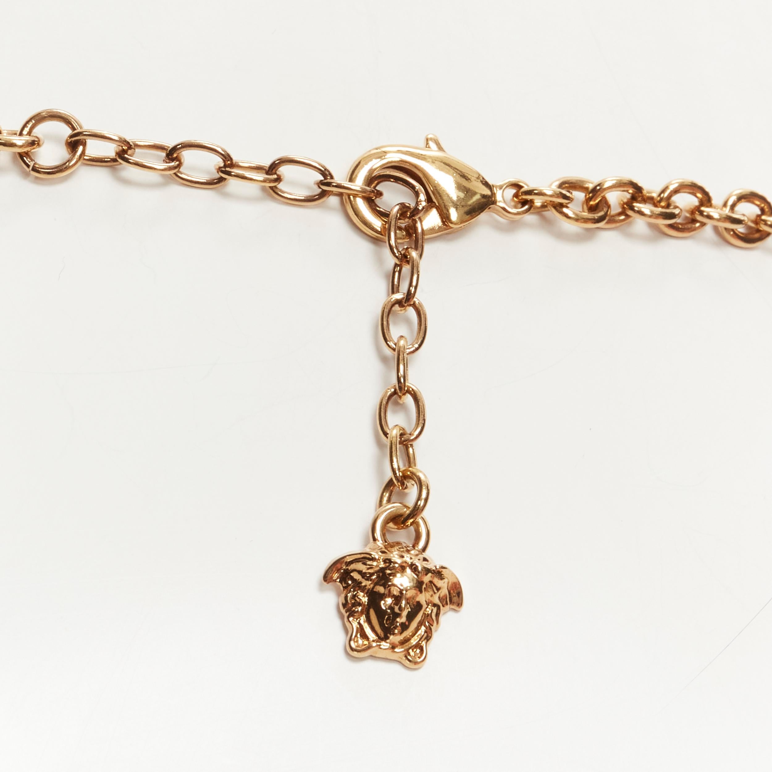 new VERSACE 2021 Tresor De La Mer blue crystal starfish Medusa gold necklace 1